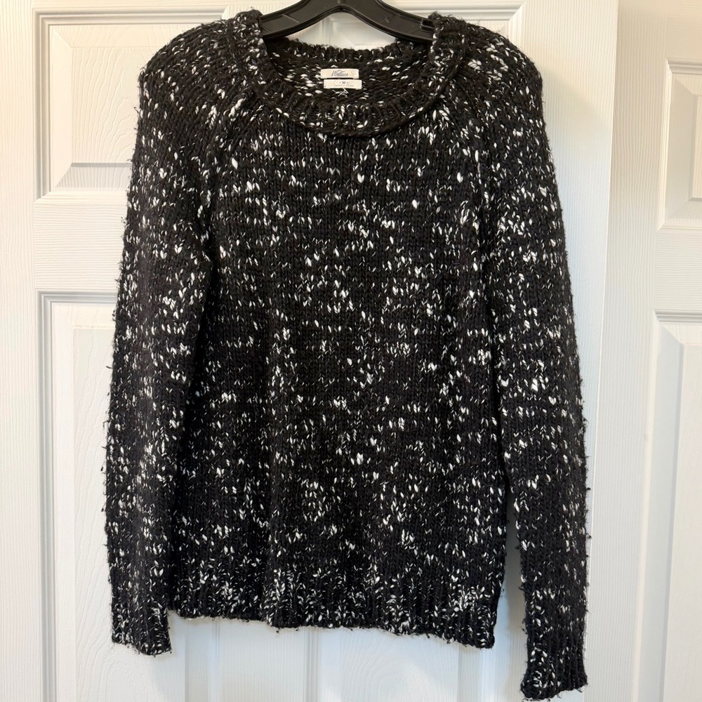 Madewell Women's Black and White Sweater
